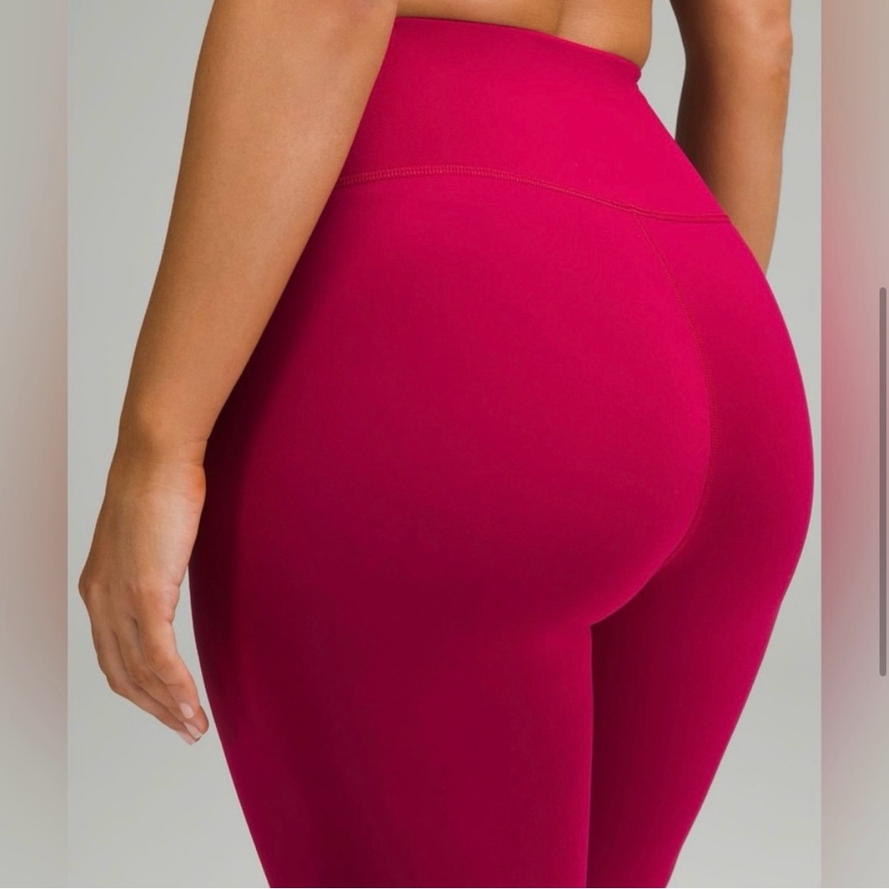 NWT Lululemon Wunder Train Contour Fit High Rise Tight 25”, Size 4, Ruby Red